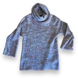 H&M Super soft knit cowl turtleneck sweater pink white grey lightweight